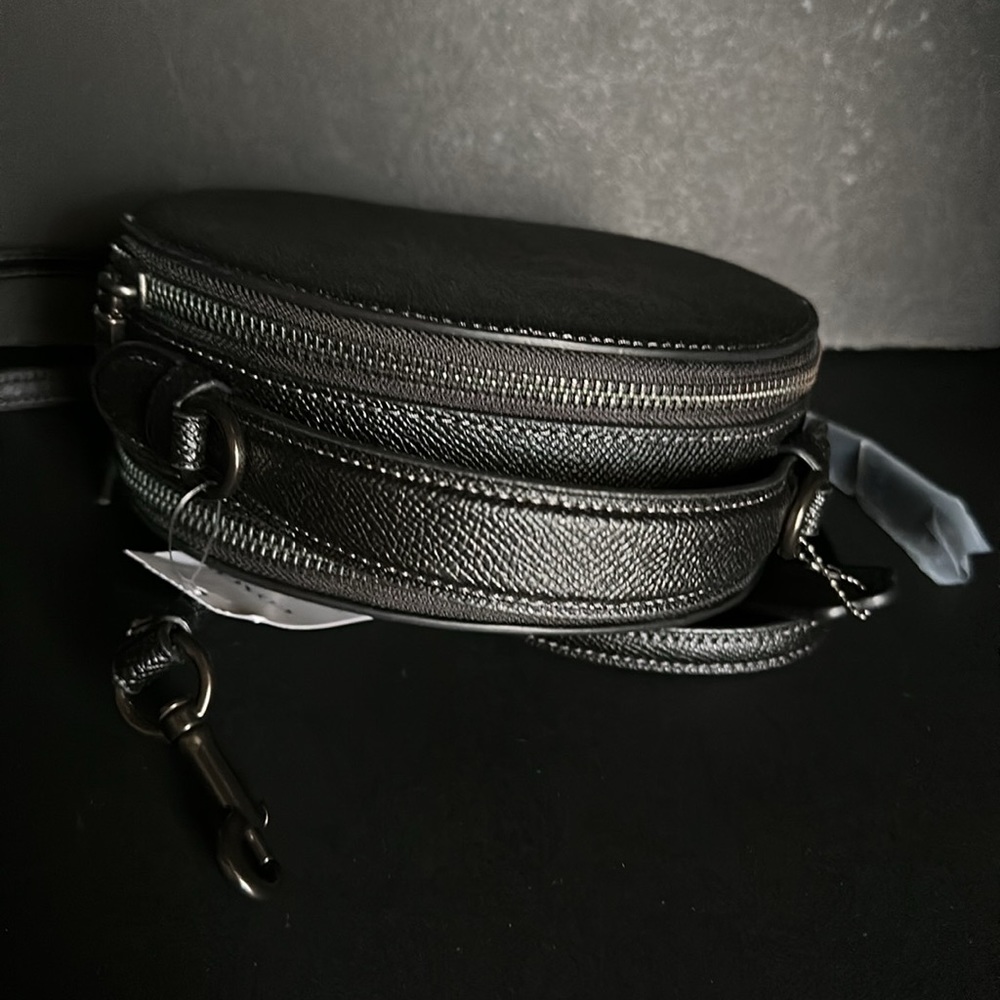 NWT Coach Canteen Circle Crossbody Halloween Cat Black Leather Purse Bag Kitten - Picture 11 of 12